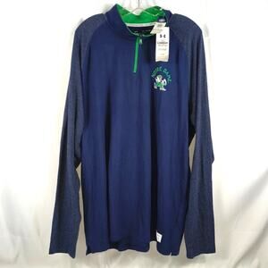 NWT Notre Dame Fighting Irish 3XL 1/4 Zip Pullover Under Armour Gameday